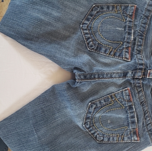 True Religion Women’s Straight Leg Medium Washed Jeans Size 25 - Picture 8 of 10